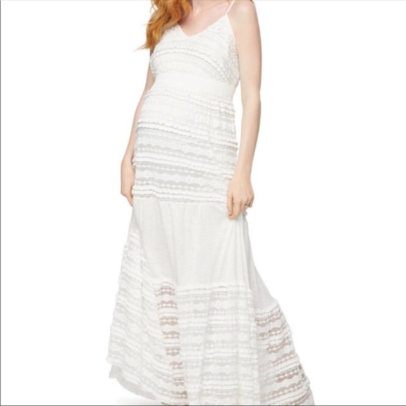 A Pea in the Pod Dresses & Skirts - A Pea in the Pod Lace Maternity Maxi Dress